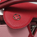 LOUIS VUITTON Capusine BB Hand Bag Taurillon Leather 2way Red Pink Auth 81113A-10