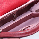 LOUIS VUITTON Capusine BB Hand Bag Taurillon Leather 2way Red Pink Auth 81113A-19