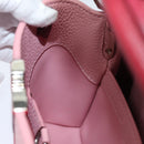 LOUIS VUITTON Capusine BB Hand Bag Taurillon Leather 2way Red Pink Auth 81113A-22