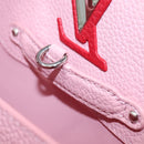 LOUIS VUITTON Capusine BB Hand Bag Taurillon Leather 2way Red Pink Auth 81113A-23