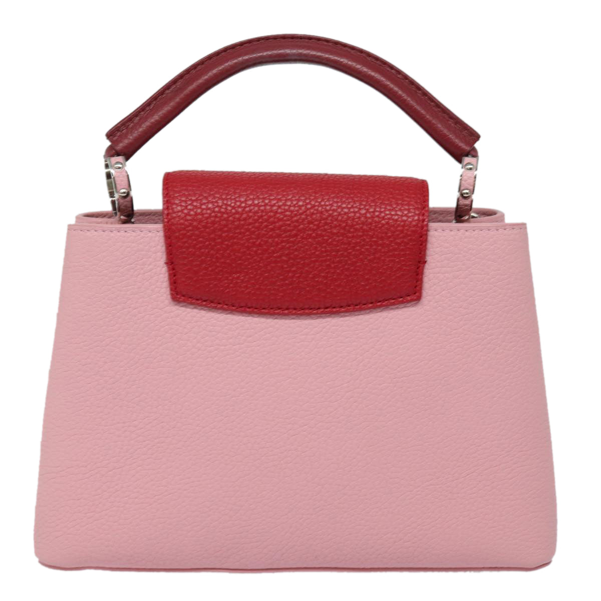 LOUIS VUITTON Capusine BB Hand Bag Taurillon Leather 2way Red Pink Auth 81113A - 0