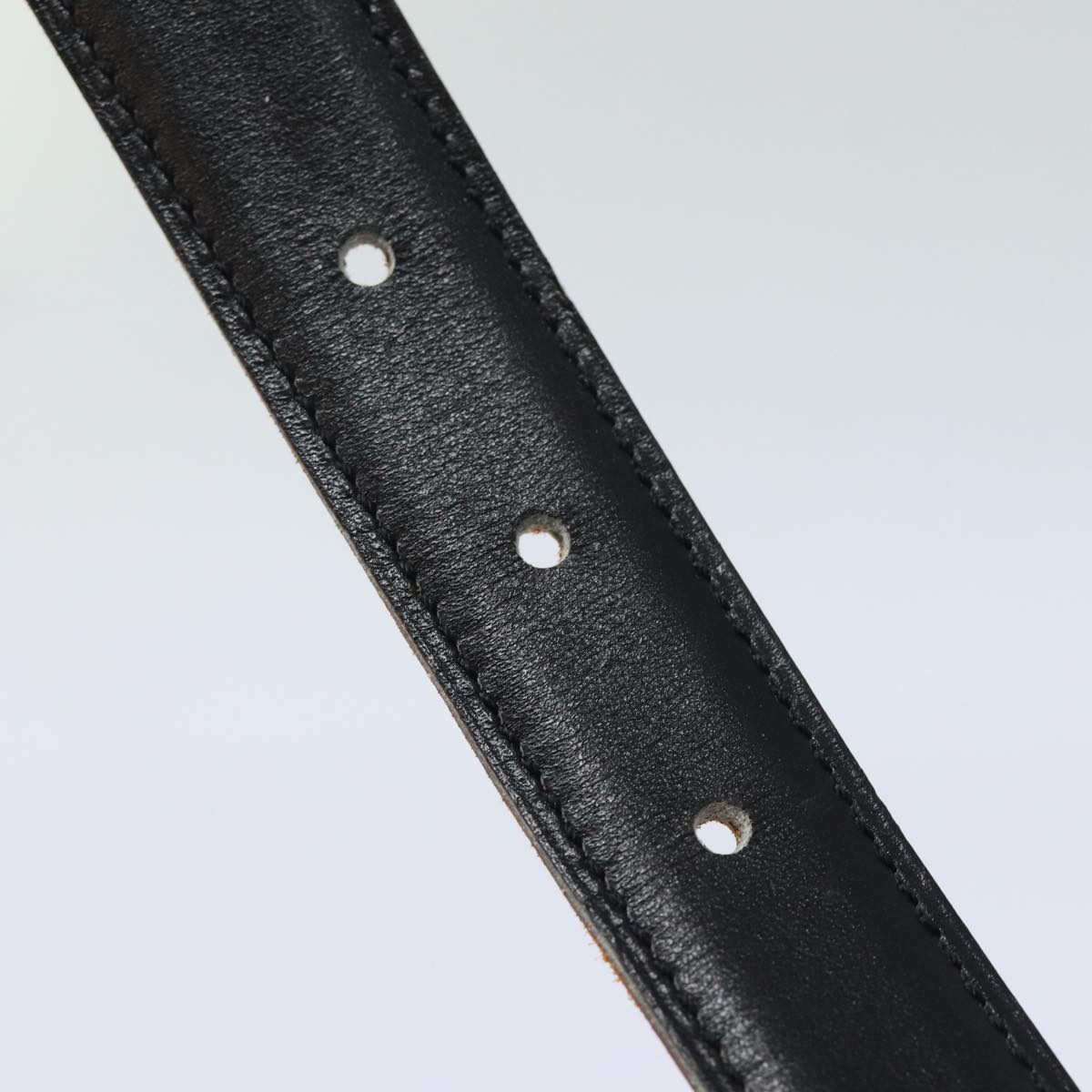 HERMES Constance Belt Leather 29.1"" Black Auth 81120