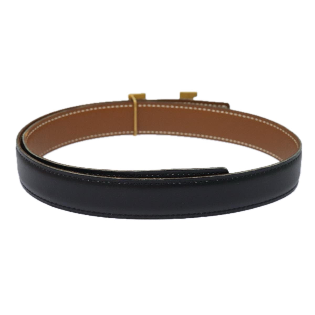 HERMES Constance Belt Leather 29.1"" Black Auth 81120 - 0