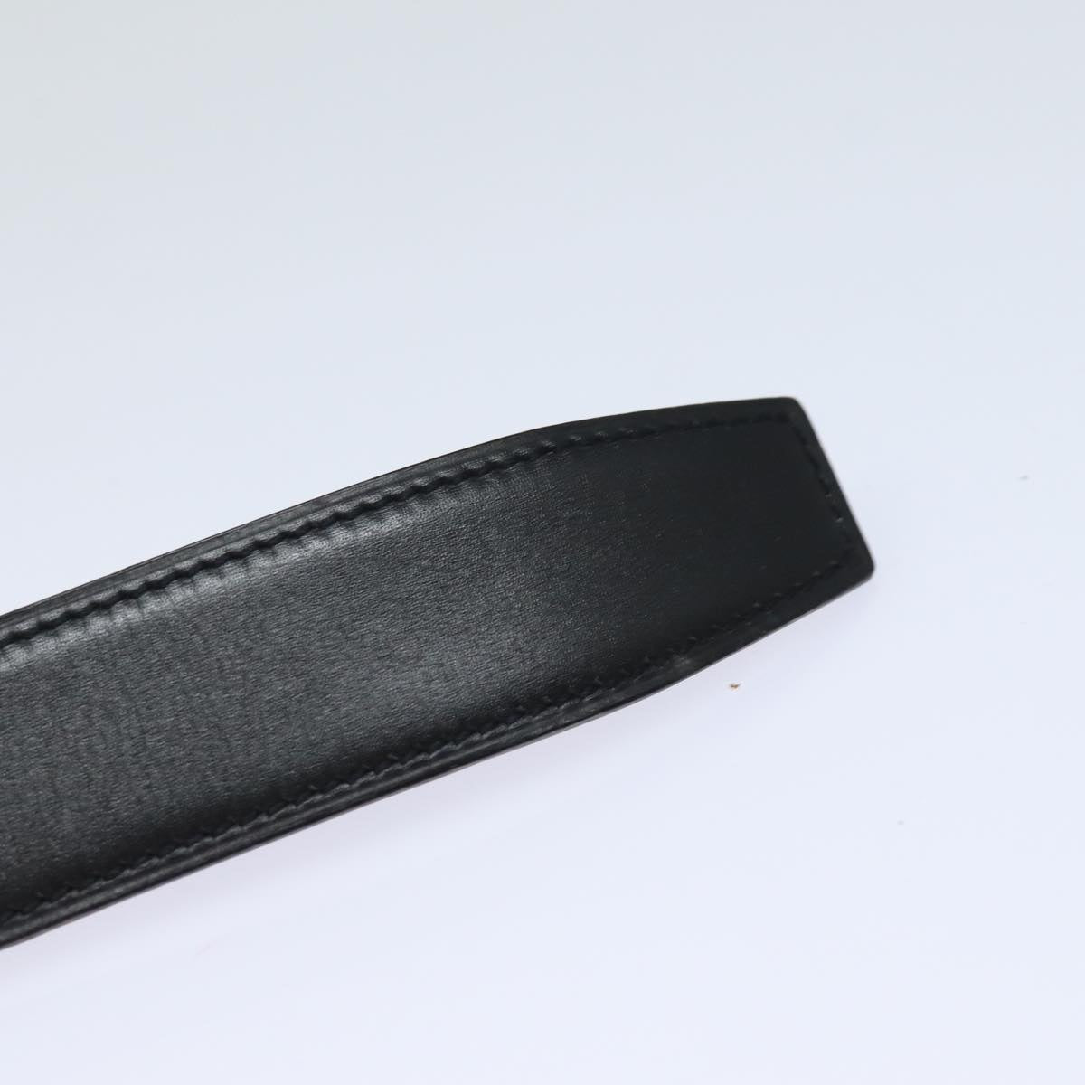 HERMES Kelly Belt Leather 33.9"" Black Auth 81121