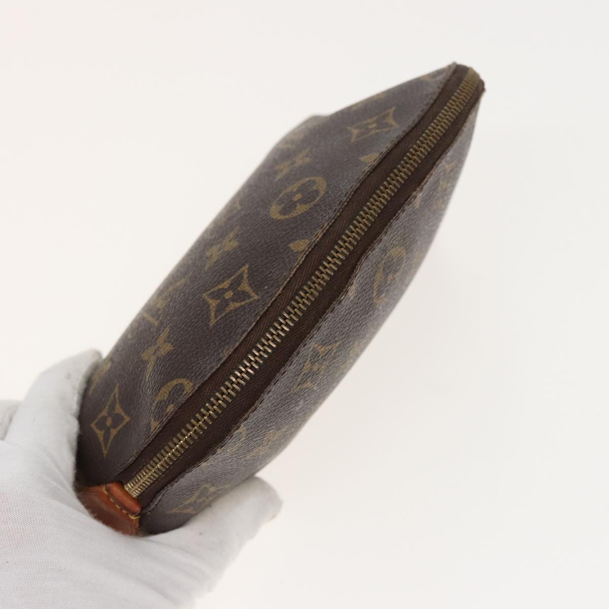 LOUIS VUITTON Monogram Pochette Cosmetic PM Cosmetic Pouch M47515 LV Auth 81127