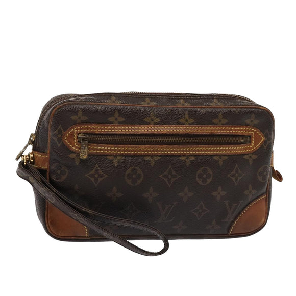 LOUIS VUITTON Monogram Marly Dragonne GM Clutch M51825 LV Auth 81133