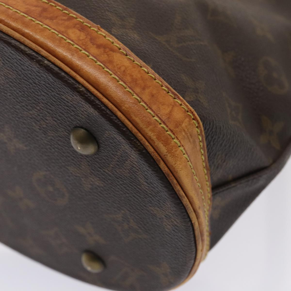 LOUIS VUITTON Monogram Bucket PM Shoulder Bag M42238 LV Auth 81134