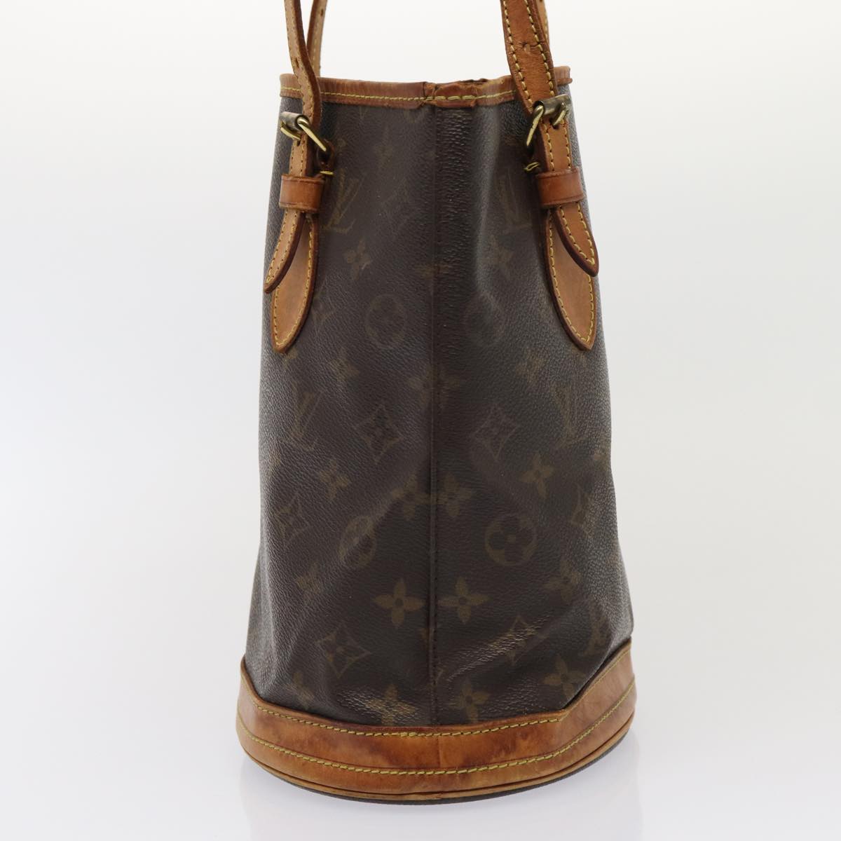 LOUIS VUITTON Monogram Bucket PM Shoulder Bag M42238 LV Auth 81134