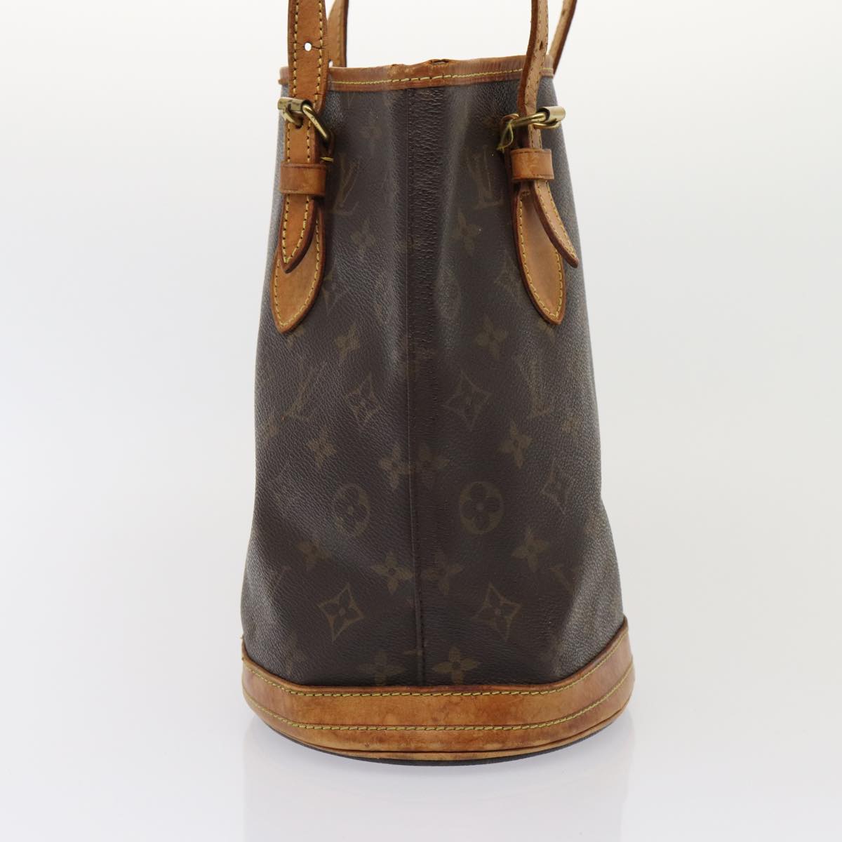 LOUIS VUITTON Monogram Bucket PM Shoulder Bag M42238 LV Auth 81134