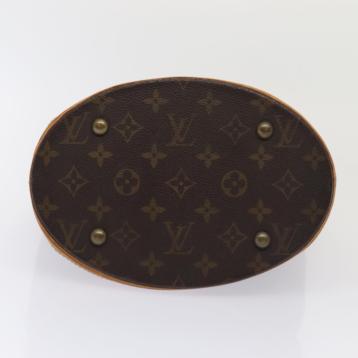 LOUIS VUITTON Monogram Bucket PM Shoulder Bag M42238 LV Auth 81134