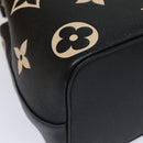 LOUIS VUITTON Monogram Empreinte Neo Noe Bag Black Beige M45497 LV Auth 81142SA-12