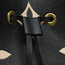 LOUIS VUITTON Monogram Empreinte Neo Noe Bag Black Beige M45497 LV Auth 81142SA-14