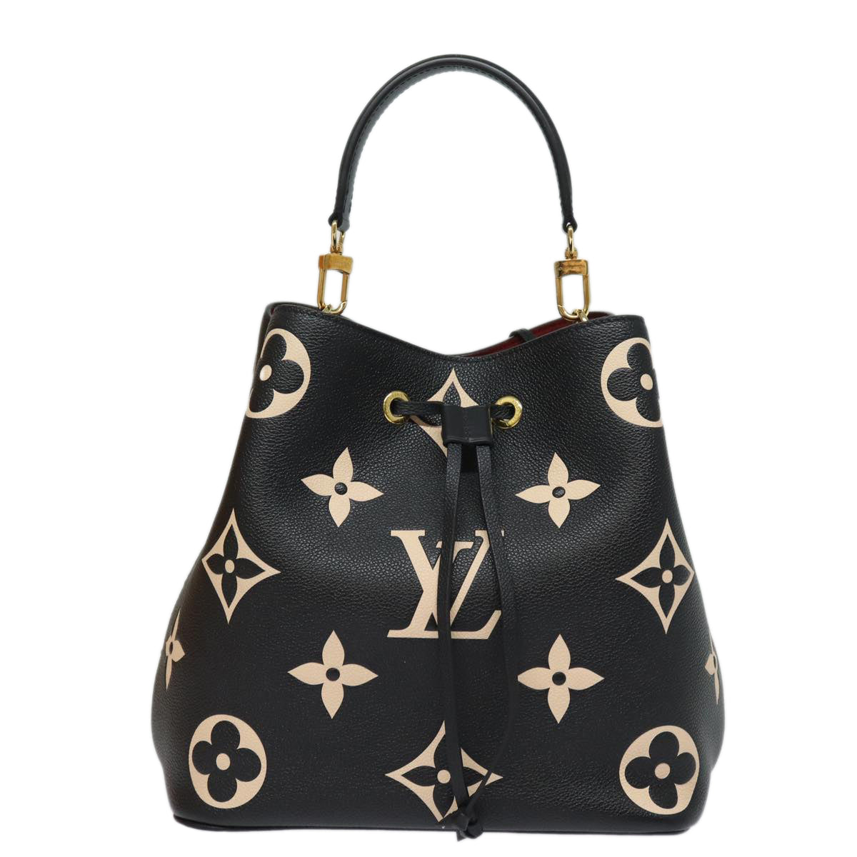 LOUIS VUITTON Monogram Empreinte Neo Noe Bag Black Beige M45497 LV Auth 81142SA - 0