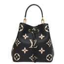 LOUIS VUITTON Monogram Empreinte Neo Noe Bag Black Beige M45497 LV Auth 81142SA-2