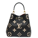LOUIS VUITTON Monogram Empreinte Neo Noe Bag Black Beige M45497 LV Auth 81142SA-3