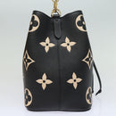 LOUIS VUITTON Monogram Empreinte Neo Noe Bag Black Beige M45497 LV Auth 81142SA-4