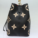 LOUIS VUITTON Monogram Empreinte Neo Noe Bag Black Beige M45497 LV Auth 81142SA-5