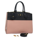 LOUIS VUITTON City Steamer PM Hand Bag Leather Noir Magnolia M51590 Auth 81144V-1