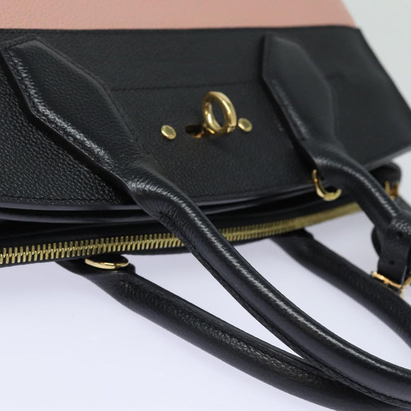 LOUIS VUITTON City Steamer PM Hand Bag Leather Noir Magnolia M51590 Auth 81144V