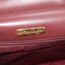 CARTIER Hand Bag Leather Wine Red Auth 81148-18