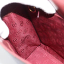 CARTIER Hand Bag Leather Wine Red Auth 81148-20