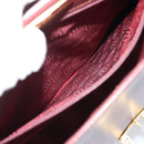 CARTIER Hand Bag Leather Wine Red Auth 81148-22
