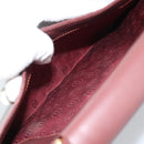 CARTIER Hand Bag Leather Wine Red Auth 81148-12