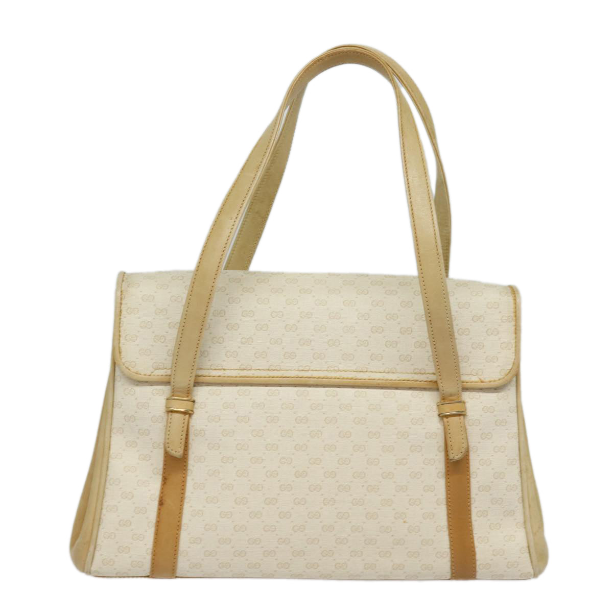 GUCCI Micro GG Supreme Shoulder Bag PVC Leather White 46 000 4857 Auth 81156 - 0