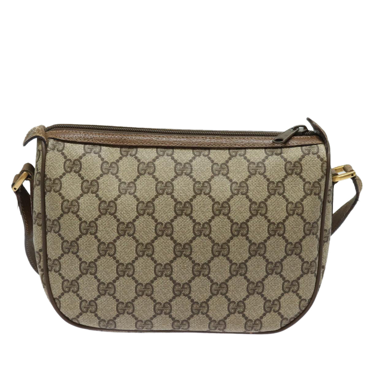 GUCCI GG Supreme Web Sherry Line Shoulder Bag PVC Beige 89 02 032 Auth 81158