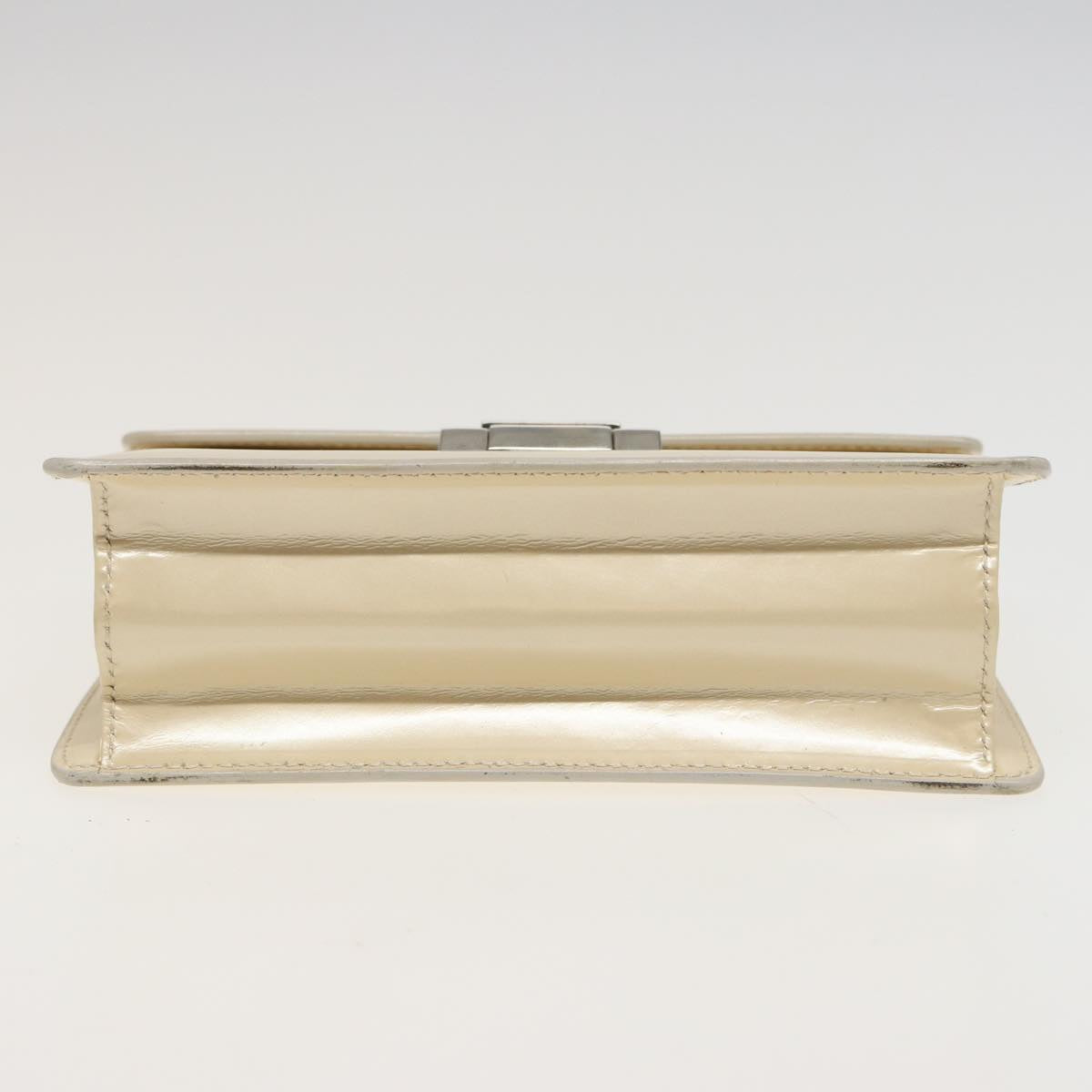 GUCCI Hand Bag Leather 2way Cream Auth 81160