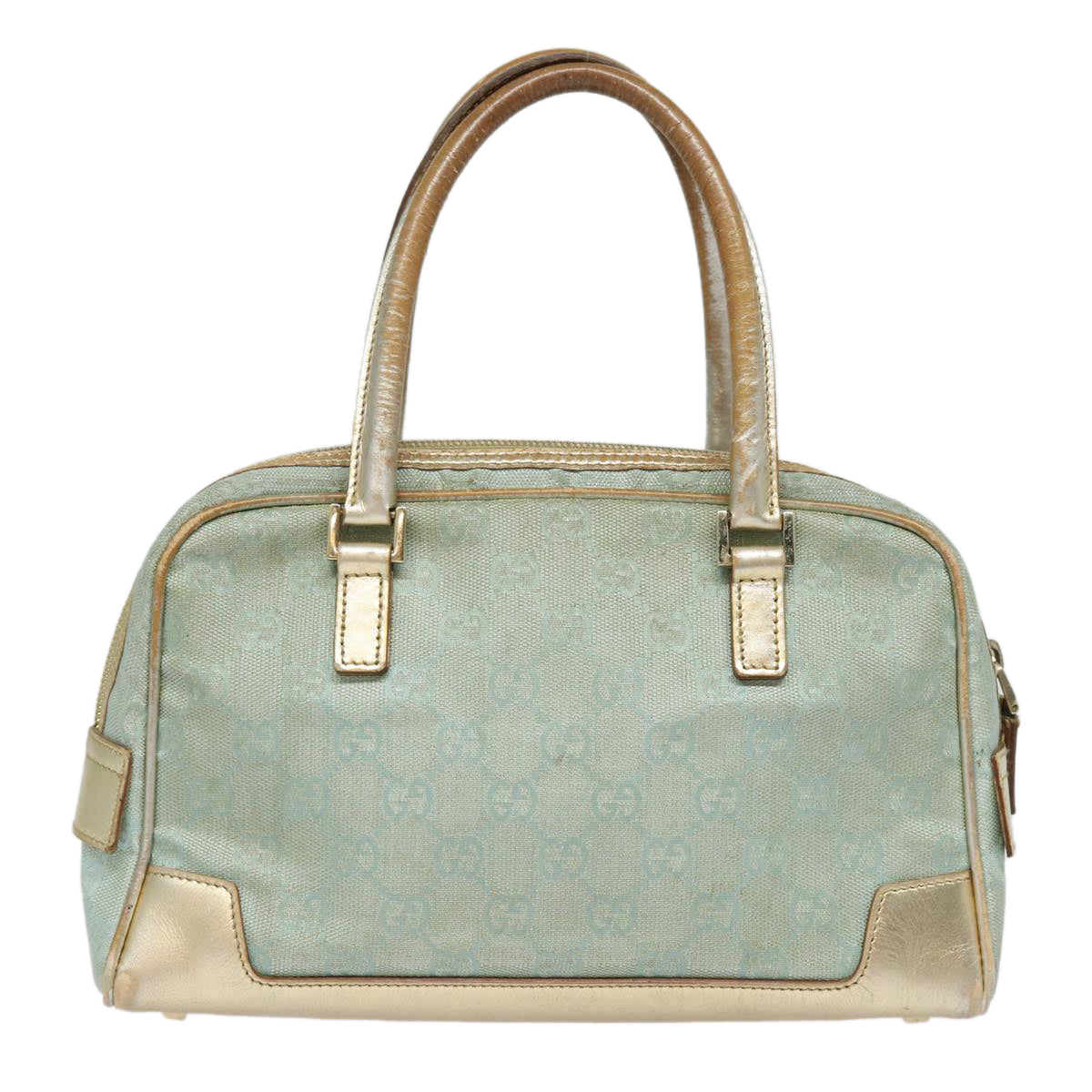 GUCCI GG Canvas Hand Bag Light Blue 000 0852 Auth 81164