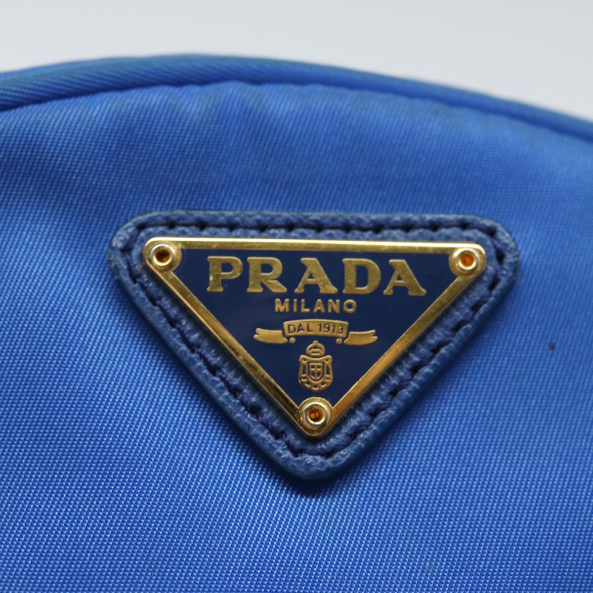 PRADA Pouch Nylon Blue Auth 81167