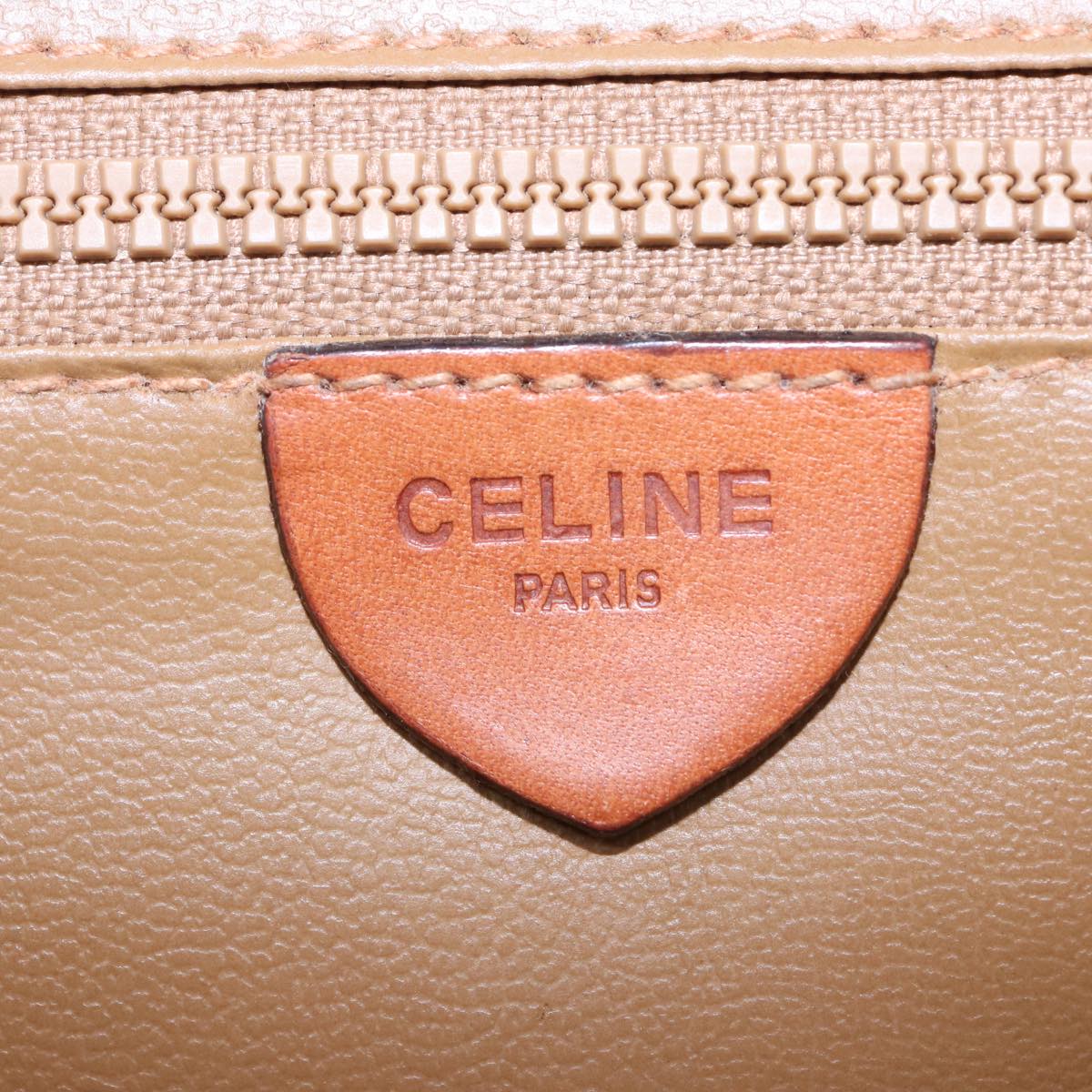 CELINE Macadam Canvas Hand Bag Beige Auth 81193