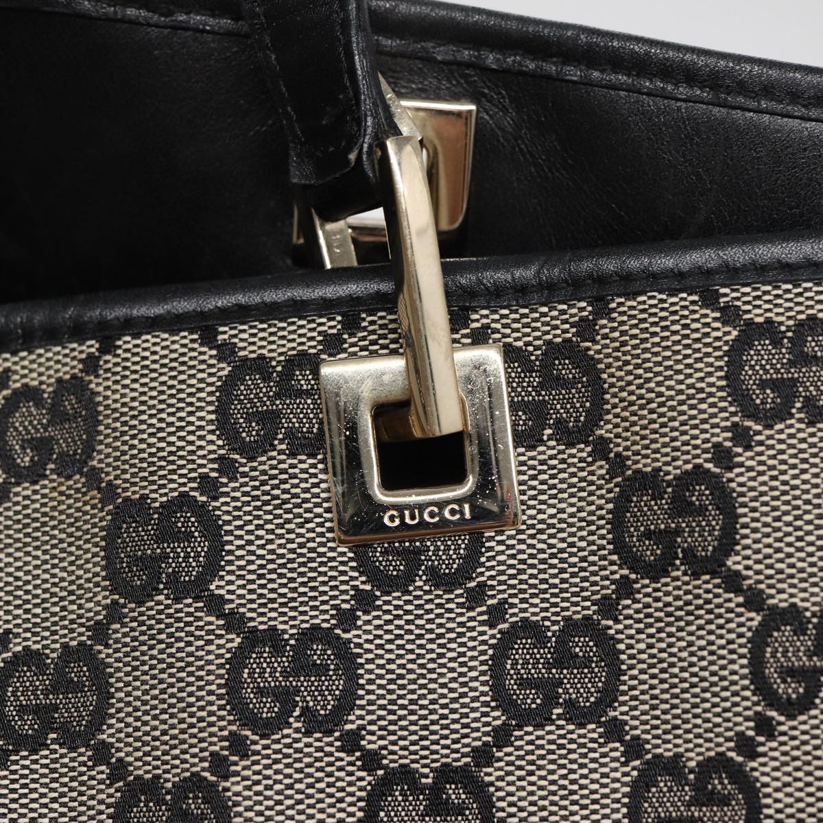 GUCCI GG Canvas Tote Bag Beige 002 1097 Auth 81199