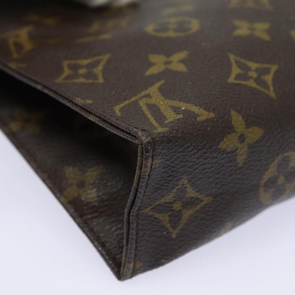LOUIS VUITTON Monogram Poche Toilette 19 Pouch M47544 LV Auth 81211