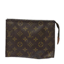LOUIS VUITTON Monogram Poche Toilette 19 Pouch M47544 LV Auth 81211-13
