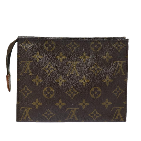 LOUIS VUITTON Monogram Poche Toilette 19 Pouch M47544 LV Auth 81211