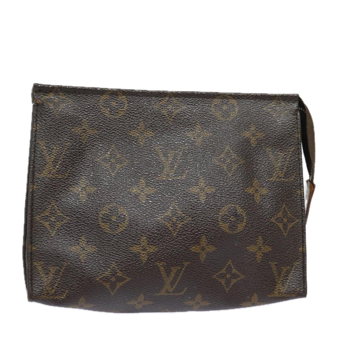 LOUIS VUITTON Monogram Poche Toilette 19 Pouch M47544 LV Auth 81212