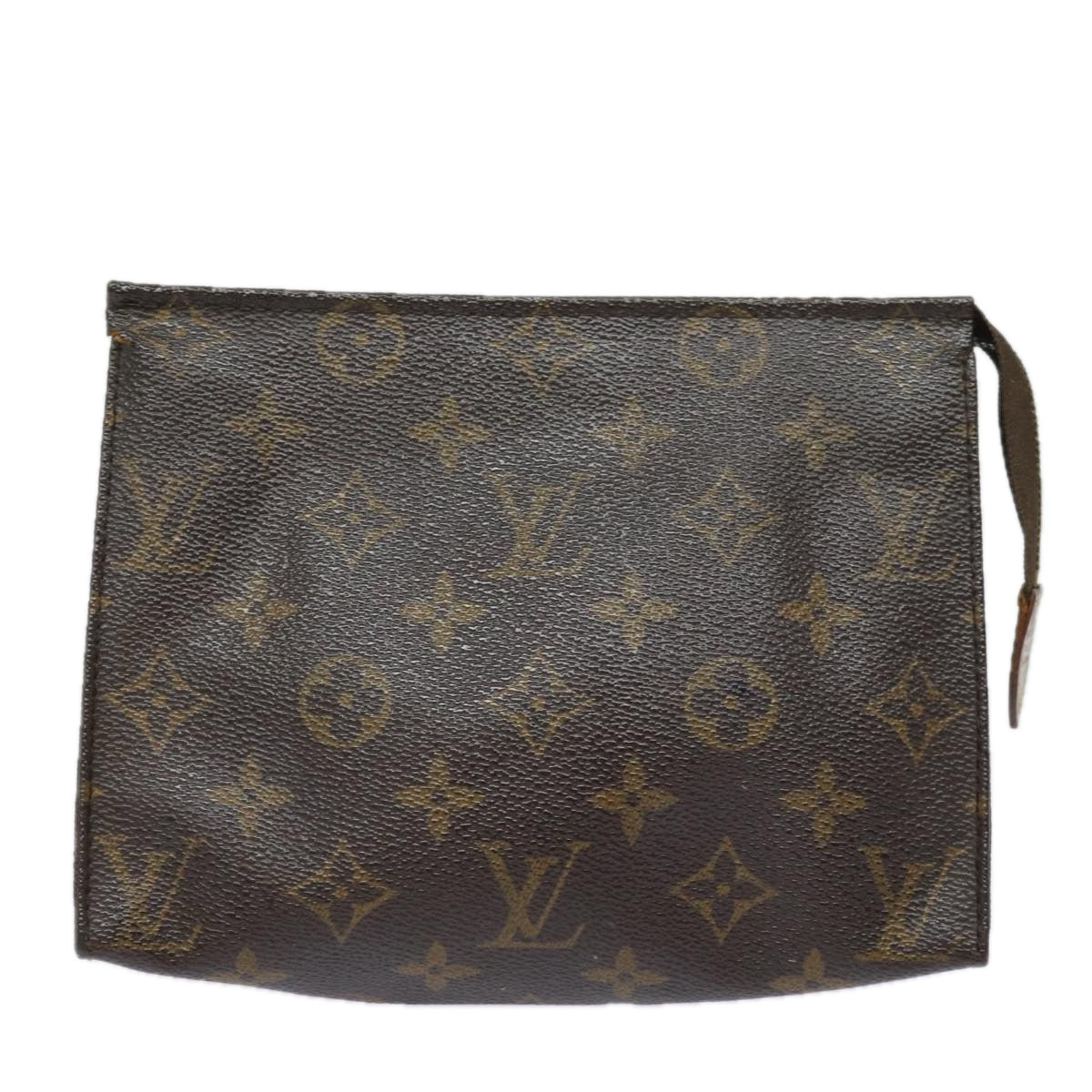 LOUIS VUITTON Monogram Poche Toilette 19 Pouch M47544 LV Auth 81212