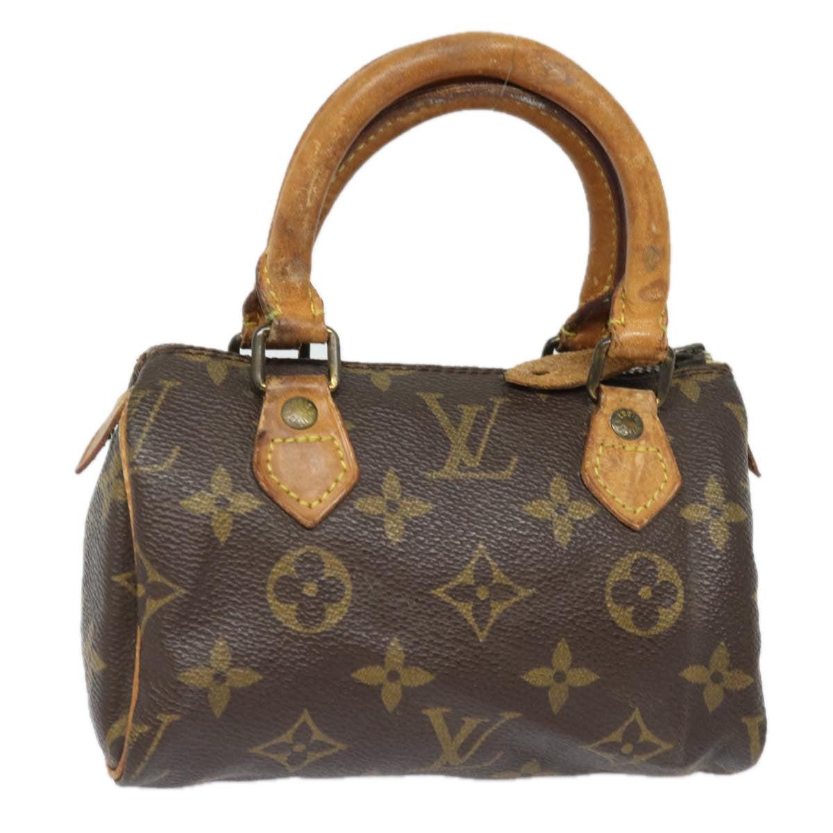 LOUIS VUITTON Monogram Mini Speedy Hand Bag M41534 LV Auth 81213