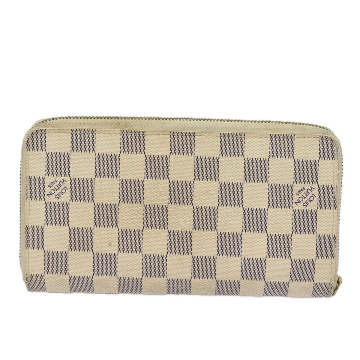 LOUIS VUITTON Damier Azur Zippy Organizer Long Wallet N60012 LV Auth 81220 - 0