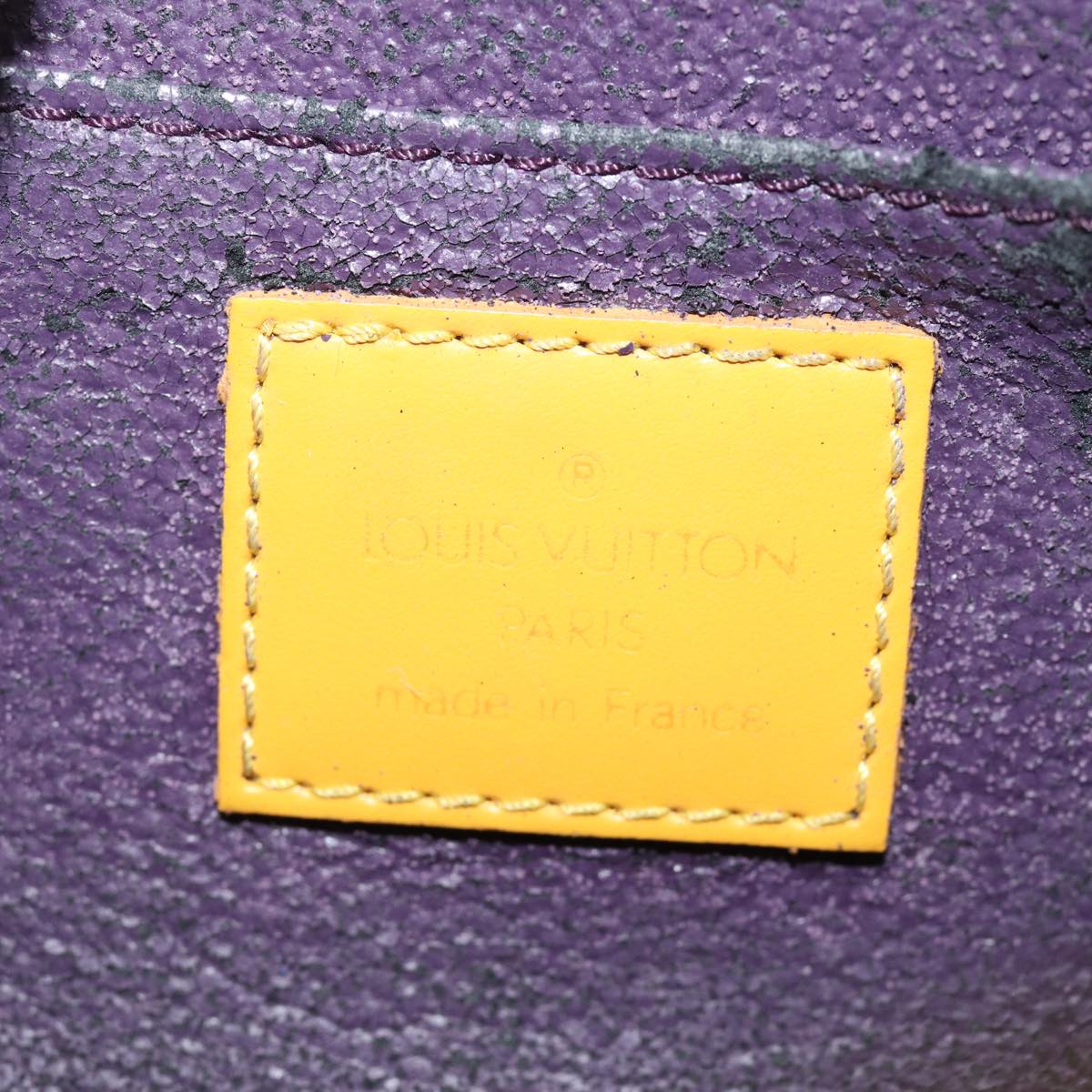 LOUIS VUITTON Epi Dauphine PM Pouch Yellow M48449 LV Auth 81224