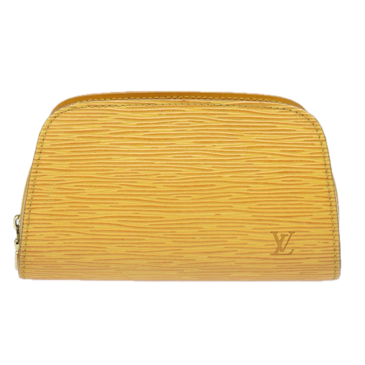 LOUIS VUITTON Epi Dauphine PM Pouch Yellow M48449 LV Auth 81224