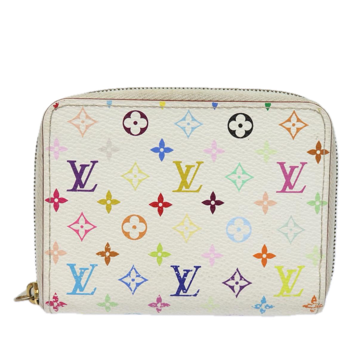 LOUIS VUITTON Monogram Multicolor Zippy Coin Purse White M93741 LV Auth 81226 - 0