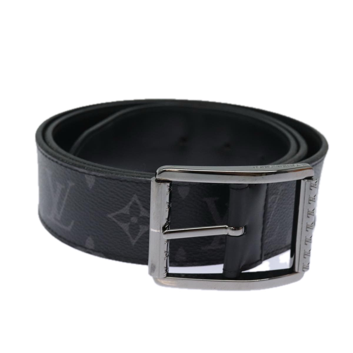 LOUIS VUITTON Monogram Eclipse Ceinture Reverso Belt 40.9"" M9044 LV Auth 81229