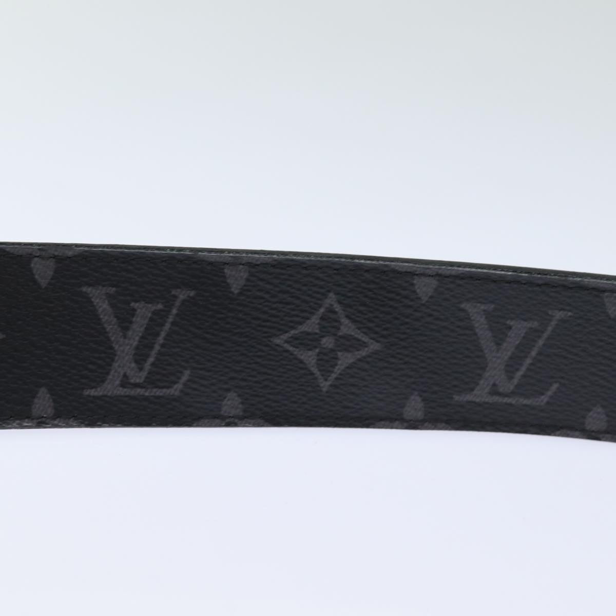 LOUIS VUITTON Monogram Eclipse Ceinture Reverso Belt 40.9"" M9044 LV Auth 81229