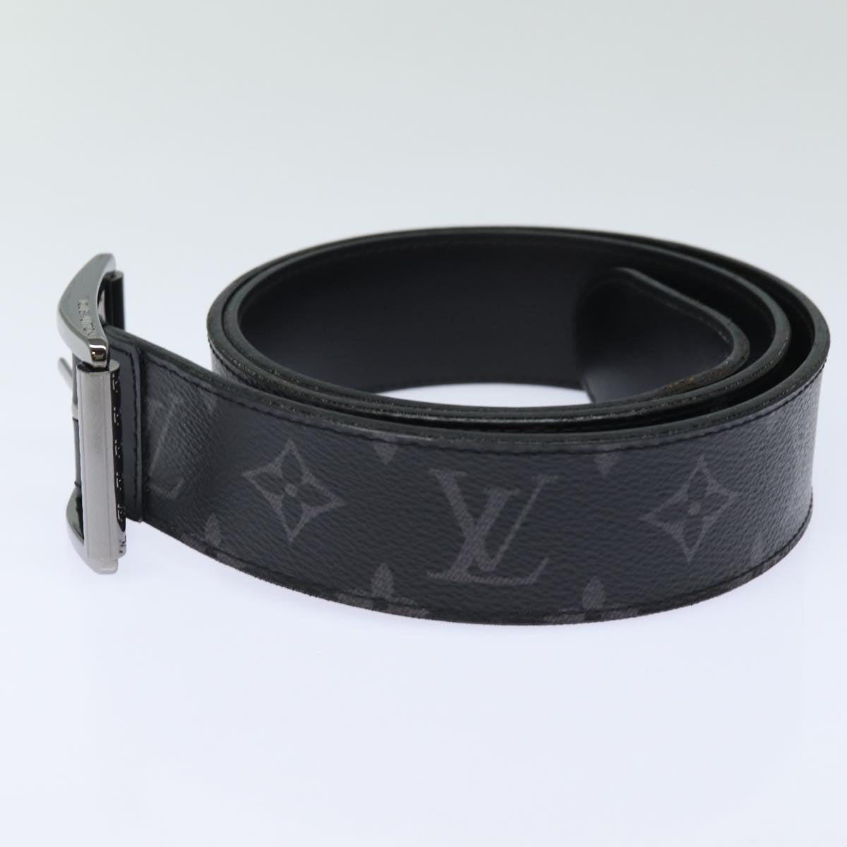 LOUIS VUITTON Monogram Eclipse Ceinture Reverso Belt 40.9"" M9044 LV Auth 81229