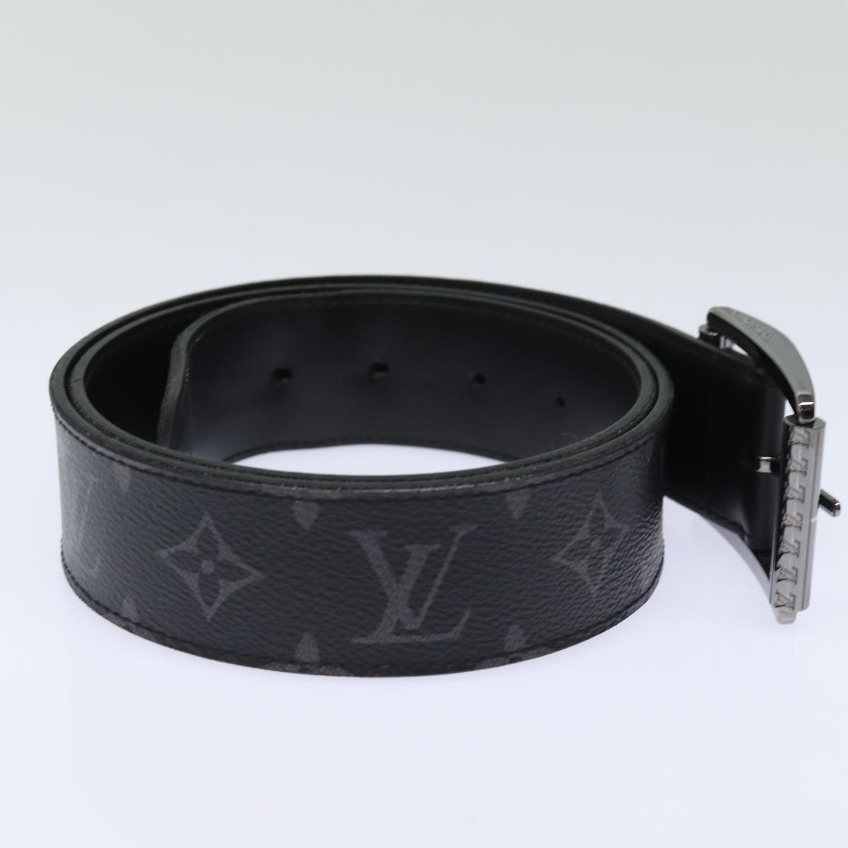 LOUIS VUITTON Monogram Eclipse Ceinture Reverso Belt 40.9"" M9044 LV Auth 81229