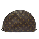 LOUIS VUITTON Monogram Trousse Demi Ronde Cosmetic Pouch M47520 LV Auth 81231-1