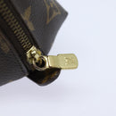 LOUIS VUITTON Monogram Trousse Demi Ronde Cosmetic Pouch M47520 LV Auth 81231-8